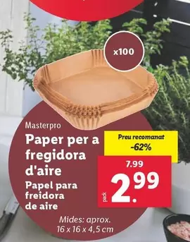 Oferta de Masterpro - Paper Per A Fregidora D'Aire por 2,99€ en Lidl