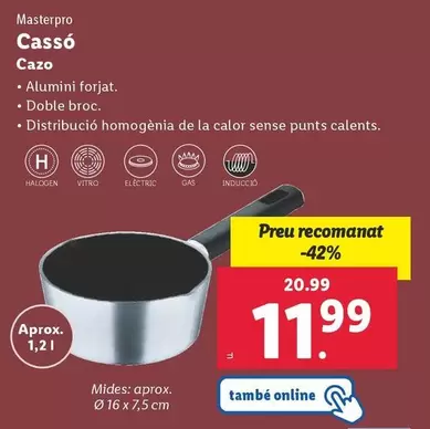 Oferta de Masterpro - Casso/ Cazo por 11,99€ en Lidl