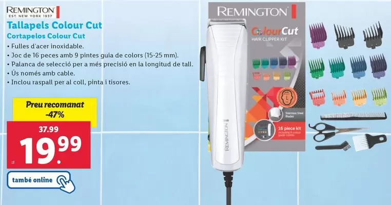 Oferta de Remington - Cortapelos Colour Cut por 19,99€ en Lidl