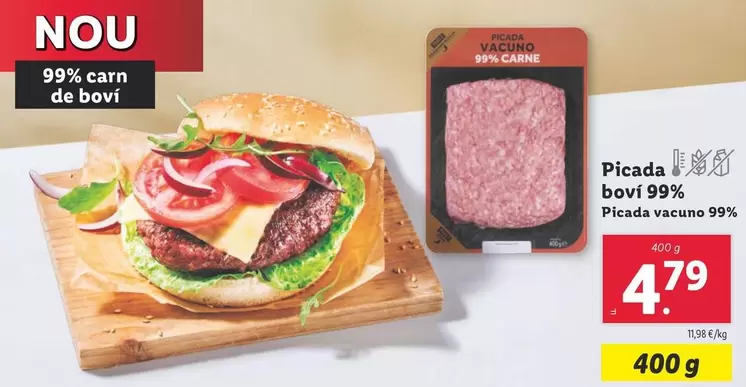 Oferta de Picada Bovi 99% por 4,79€ en Lidl