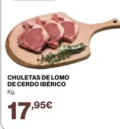 Oferta de Chuletas De Lomo De Cerdo Ibérico por 17,95€ en Supercor