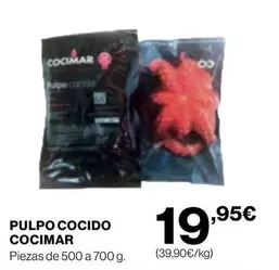 Oferta de Cocimar - Pulpo Cocido por 19,95€ en Supercor