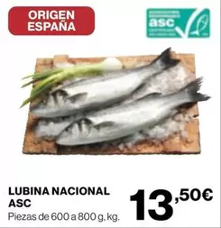 Oferta de Origen - Lubina Nacional por 13,5€ en Supercor