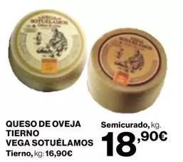 Oferta de Vega Sotuelamos - Queso De Oveja Tierno por 18,9€ en Supercor