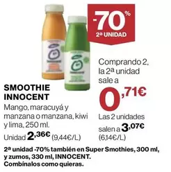 Oferta de Innocent - Smoothie por 2,36€ en Supercor