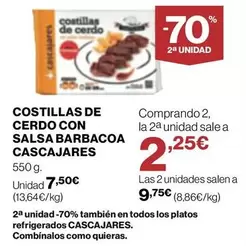 Oferta de Cascajares - Costillas De Cerdo Con Salsa Barbacoa por 7,5€ en Supercor