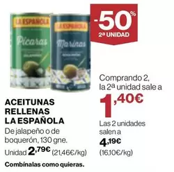 Oferta de La Española - Aceitunas Rellenas por 2,79€ en Supercor