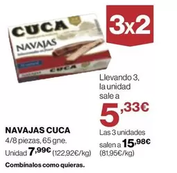 Oferta de Cuca - Navajas por 7,99€ en Supercor