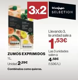 Oferta de Zumos Exprimidos por 2,29€ en Supercor