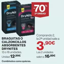 Oferta de DryNites - Braguitas O Calzoncillos Absorbentes por 12,99€ en Supercor