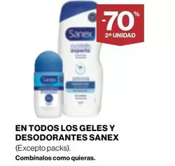 Oferta de Sanex - En Todos Los Geles Y Desodorantes en Supercor