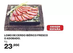 Oferta de Origen - Lomo De Cerdo Ibérico Fresco O Adobado por 23,95€ en Supercor