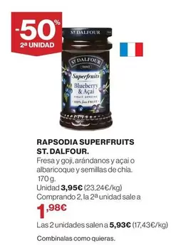 Oferta de St. Dalfour - Rapsodia Superfruits por 3,95€ en Supercor