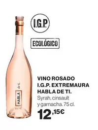 Oferta de Vino Rosado I.g.p. Extremaura por 12,15€ en Supercor