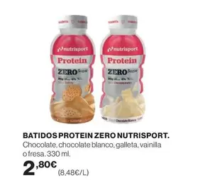 Oferta de Nutrisport - Batidos Protein Zero por 2,8€ en Supercor