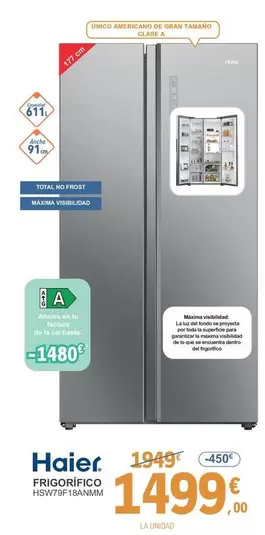 Oferta de Haier - Frigorífico por 1499€ en E.Leclerc