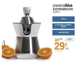 Oferta de Universalblue - Exprimidor JUICY  por 29,9€ en E.Leclerc