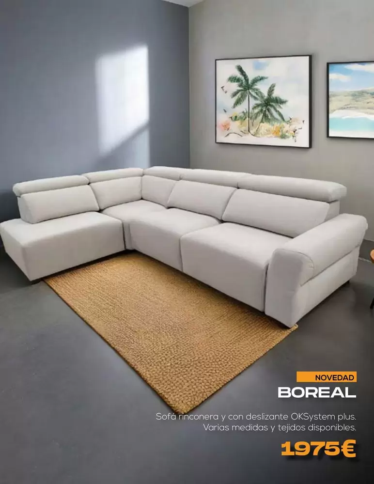 Oferta de Boreal Sofá Rinconera Y Con Deslizante OKSystem Plus por 1975€ en OKSofas