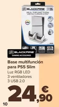 Oferta de Blackfire - Base Multifuncion Para Ps5 Slim por 24,9€ en Carrefour