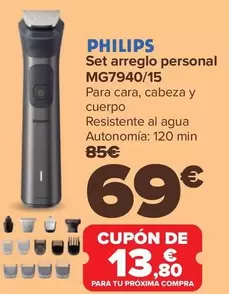 Oferta de Philips - Set Arreglo Personal MG7940/15 por 69€ en Carrefour