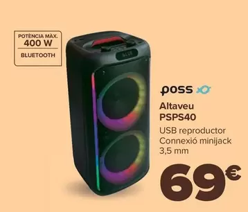 Oferta de Poss - Altavoz PSPS40 por 69€ en Carrefour