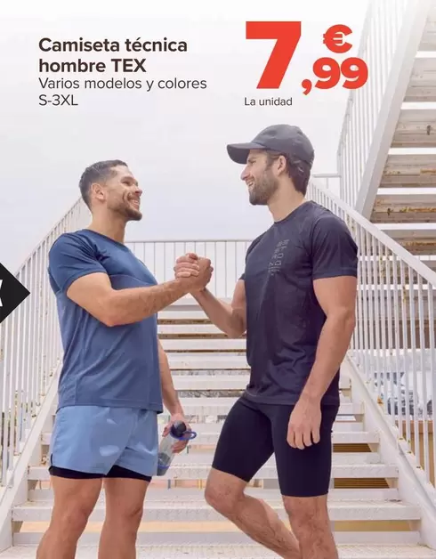 Oferta de TEX - Camiseta Técnica Hombre por 7,99€ en Carrefour