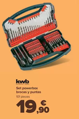 Oferta de Kwb - Set Powerbox Brocas Y Puntas por 19,9€ en Carrefour