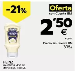 Oferta de Heinz - Mayonesa por 2,5€ en BM Supermercados