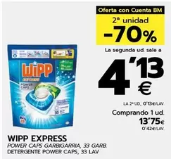 Oferta de WiPP Express - Detergente Power Caps por 13,75€ en BM Supermercados