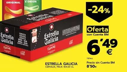 Oferta de Estrella Galicia - Cerveza por 8,5€ en BM Supermercados