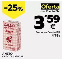 Oferta de Aneto - Caldo De Carne por 4,79€ en BM Supermercados