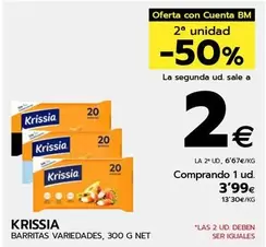 Oferta de Krissia - Barritas Variedades por 3,99€ en BM Supermercados