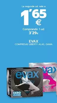 Oferta de Evax - Compresas Liberty Alas, Gama por 3,29€ en BM Supermercados