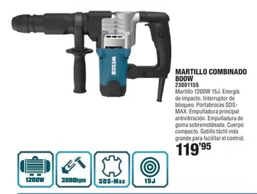 Oferta de Wesco - Martillo Combinado 800W por 119,95€ en Optimus