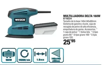 Oferta de Wesco - Multilijadora Delta 160W por 25,95€ en Optimus