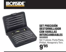 Oferta de Ironside - Set Precision Destornillador Con Varillas Intercambiables por 9,95€ en Optimus