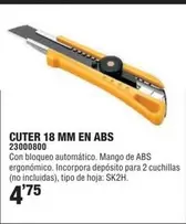 Oferta de Cuter 18 Mm En Abs por 4,75€ en Optimus