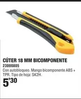 Oferta de Cúter 18 Mm Bicomponente por 5,3€ en Optimus