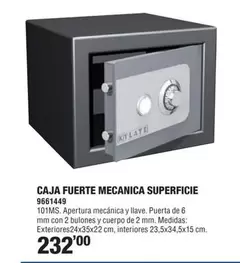 Oferta de Kylate - Caja Fuerte Mecanica Superficie por 232€ en Optimus