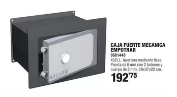 Oferta de Kylate - Caja Fuerte Mecanica por 192,75€ en Optimus