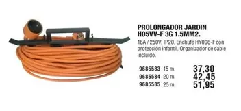 Oferta de Prolongador Jardin H05VV-F 3G 1.5MM2. por 37,3€ en Optimus