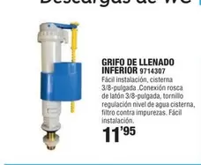 Oferta de Grifo De Llenado Inferior por 11,95€ en Optimus