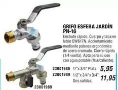 Oferta de Grifo Esfera Jardín PN-16 por 5,95€ en Optimus