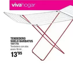 Oferta de Vivahogar - Tendedero Suelo Barbatus por 13,95€ en Optimus