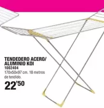 Oferta de Tendedero Acero/ Aluminio Koi por 22,5€ en Optimus