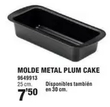 Oferta de Molde Metal Plum Cake por 7,5€ en Optimus