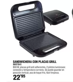 Oferta de Sandwichera Con Placas Grill por 22,95€ en Optimus