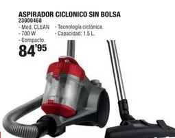 Oferta de Aspirador Ciclonico Sin Bolsa  por 84,95€ en Optimus