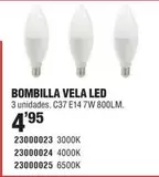 Oferta de Bombilla Vela Led por 4,95€ en Optimus