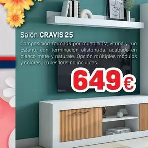 Oferta de Vitrina - Salon Cravis 25 por 649€ en Tifón Muebles